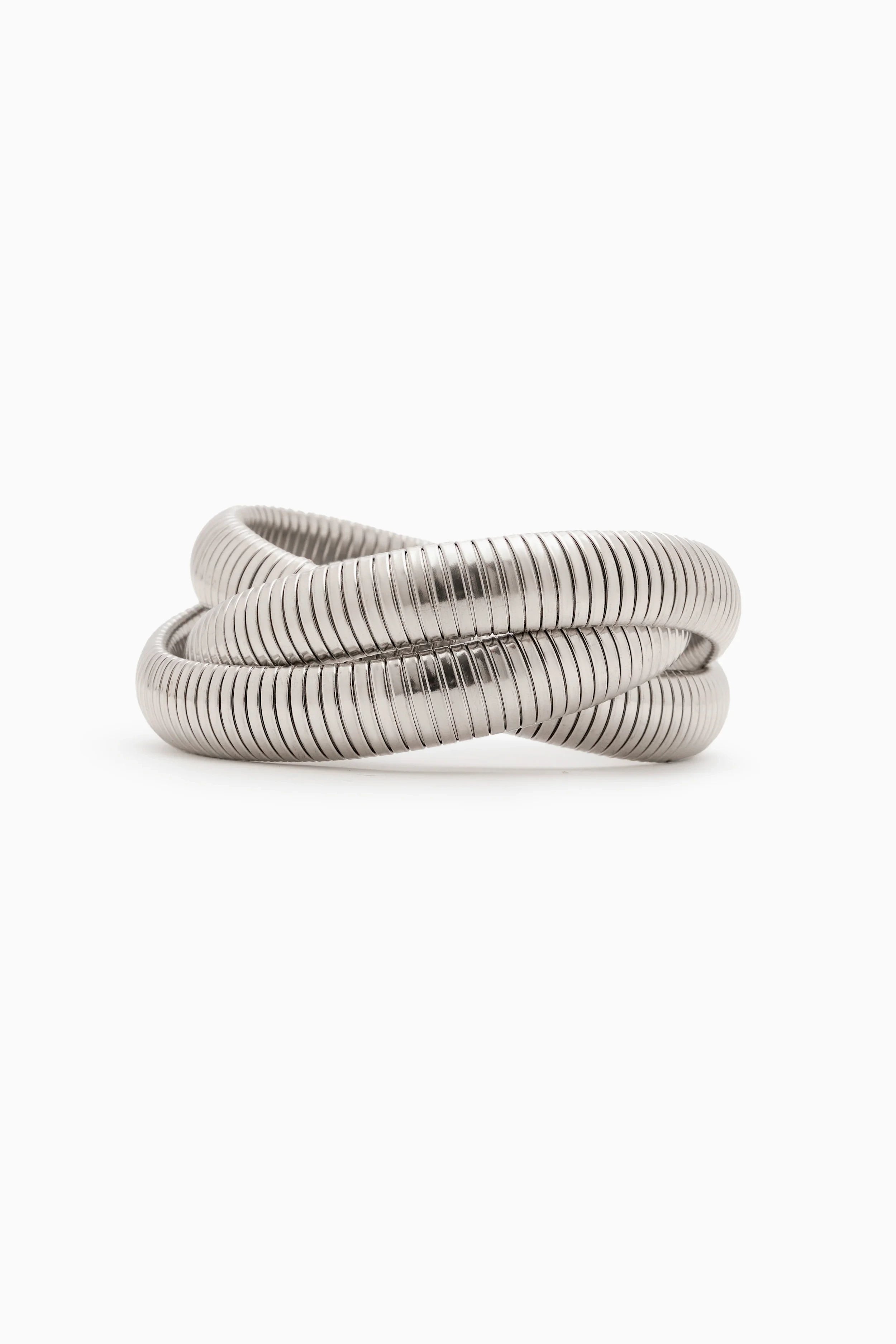 Silver Hailey Triple Coiled