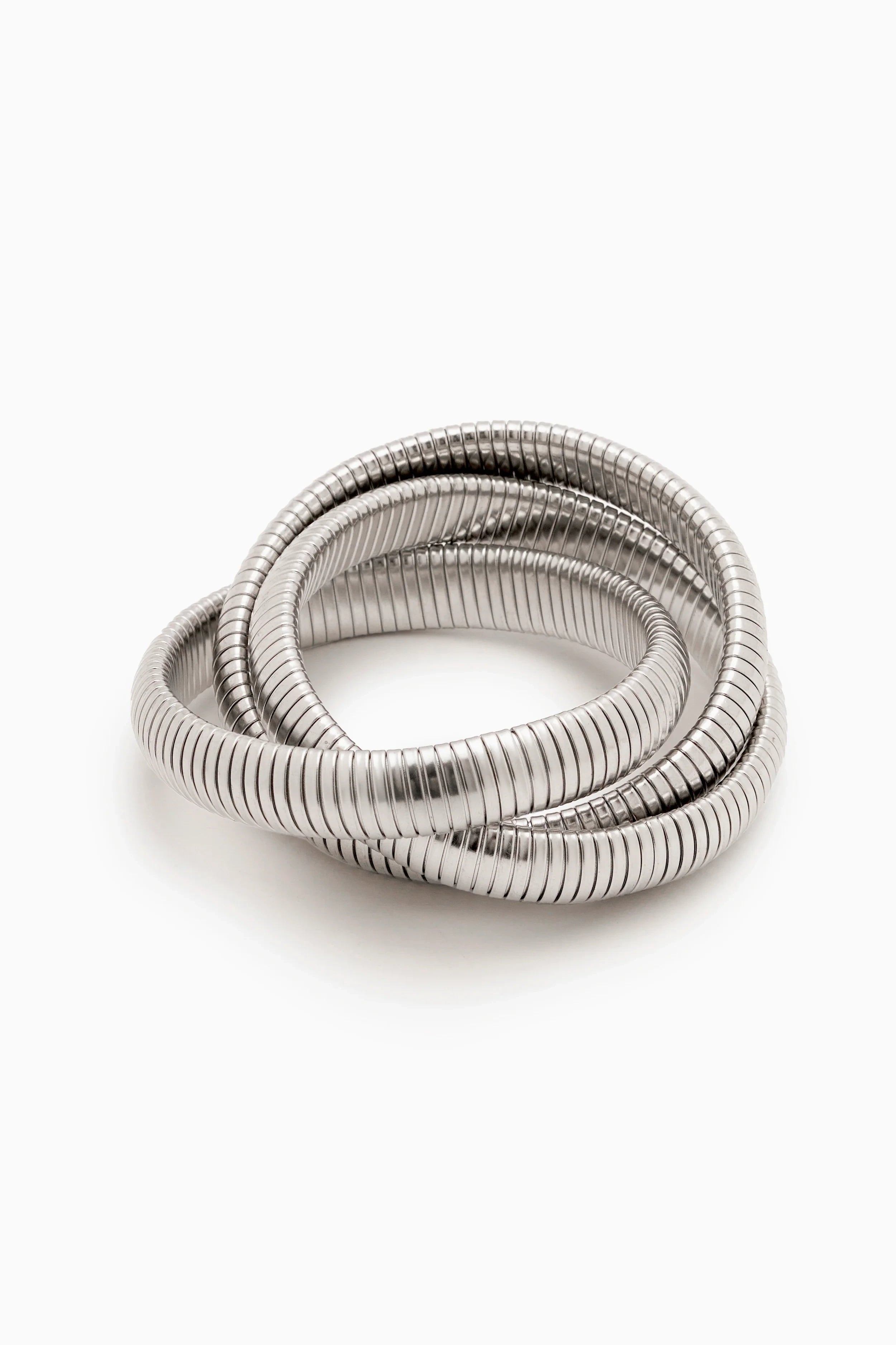 Silver Hailey Triple Coiled