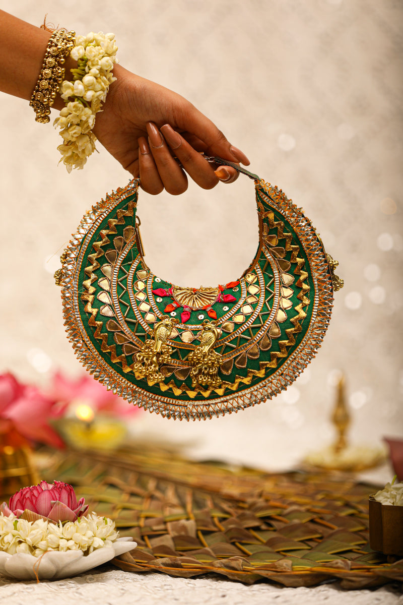 Ishani -Green Handbag