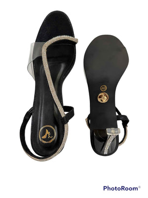 S Series Black Diamond Open Toe Heels