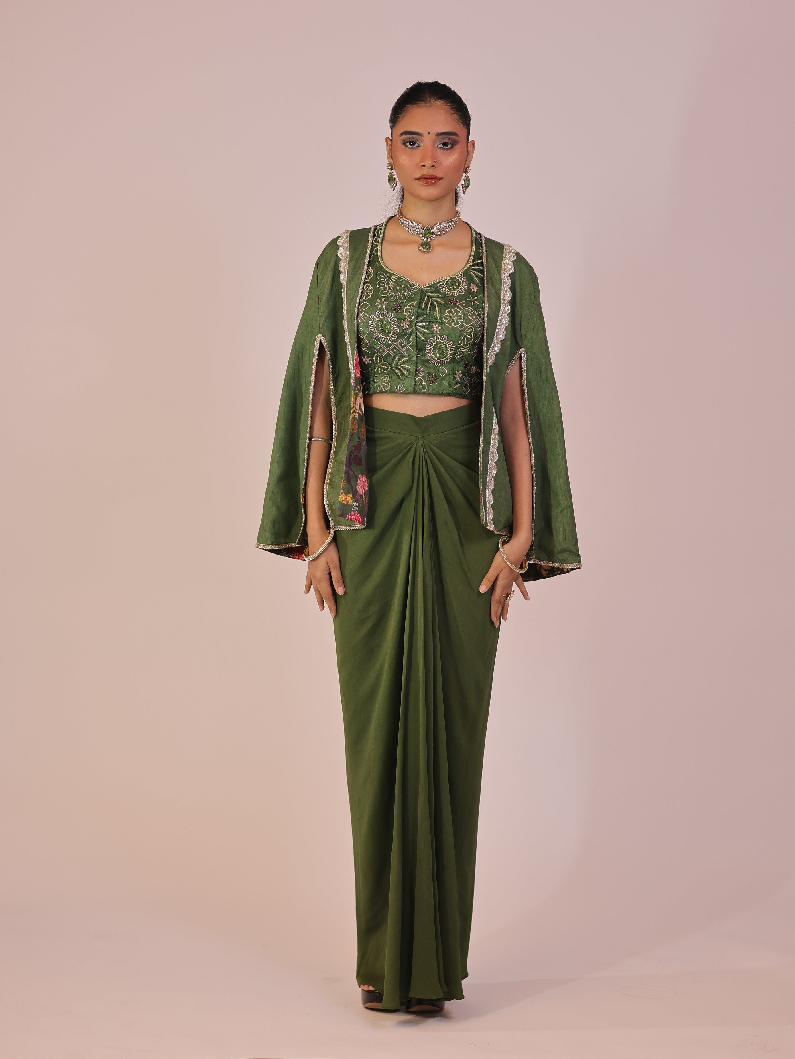 Seher Drape Skirt Set