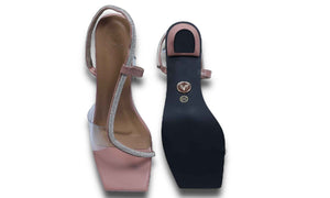 Nude Pink S Series Square Heel Sandal