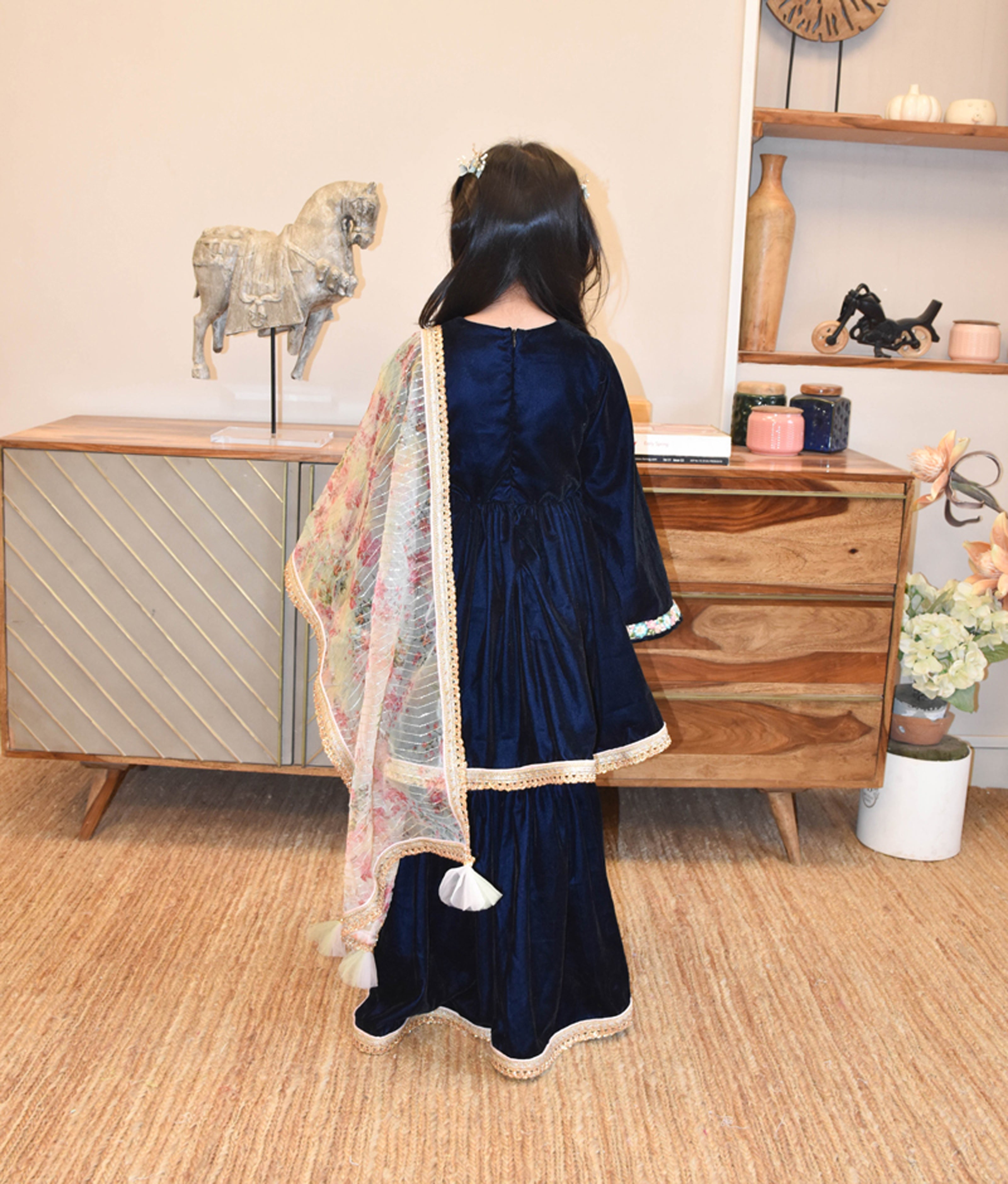 Blue Kurti with Plazo Pant