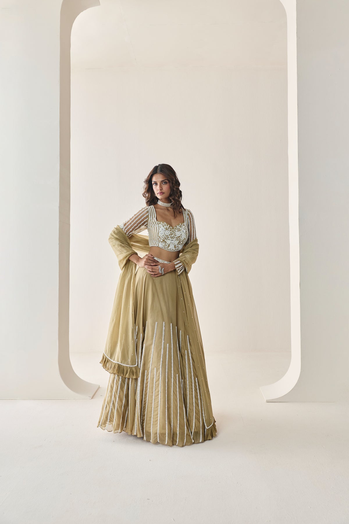 SAGE LEHENGA SET