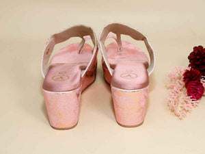 Pink Kolhapuri Wedge