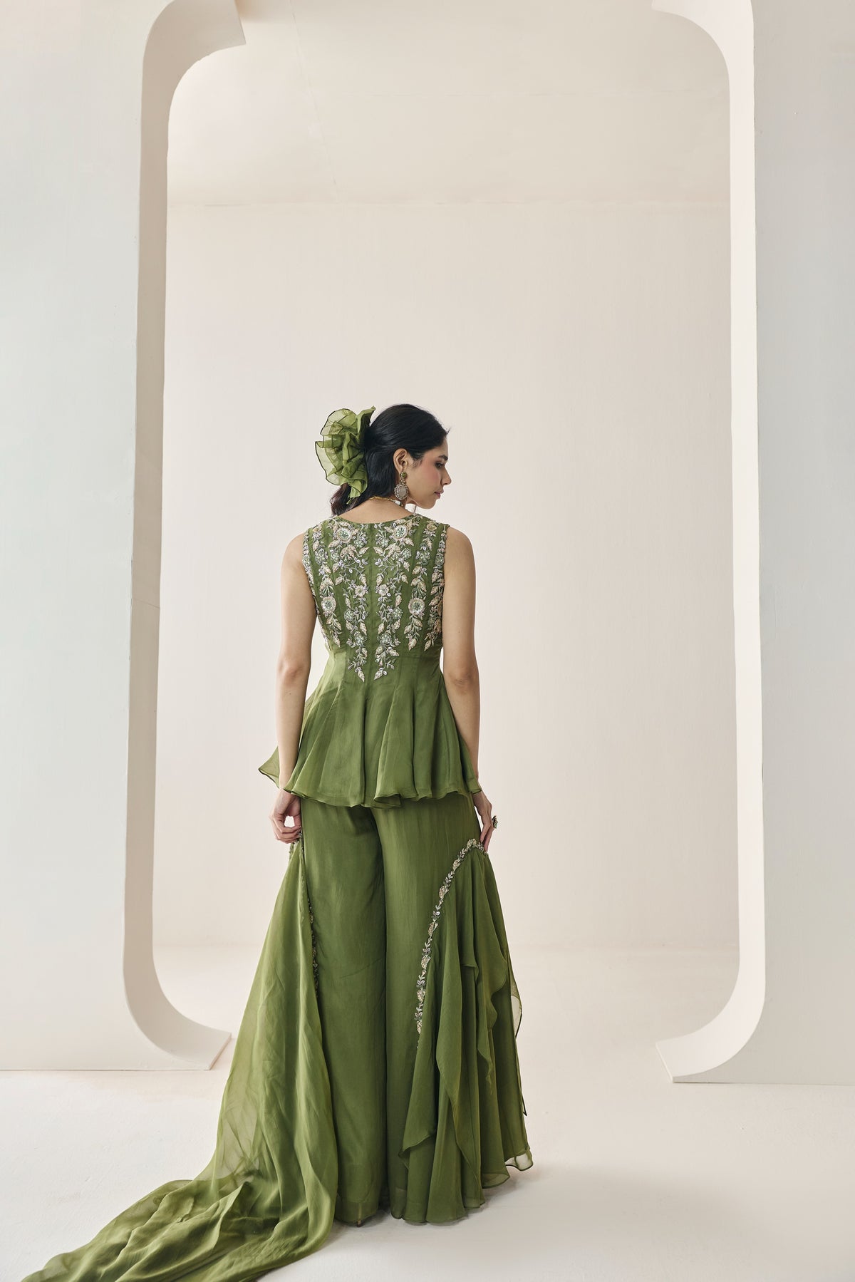 YARA PEPLUM & SHARARA SET