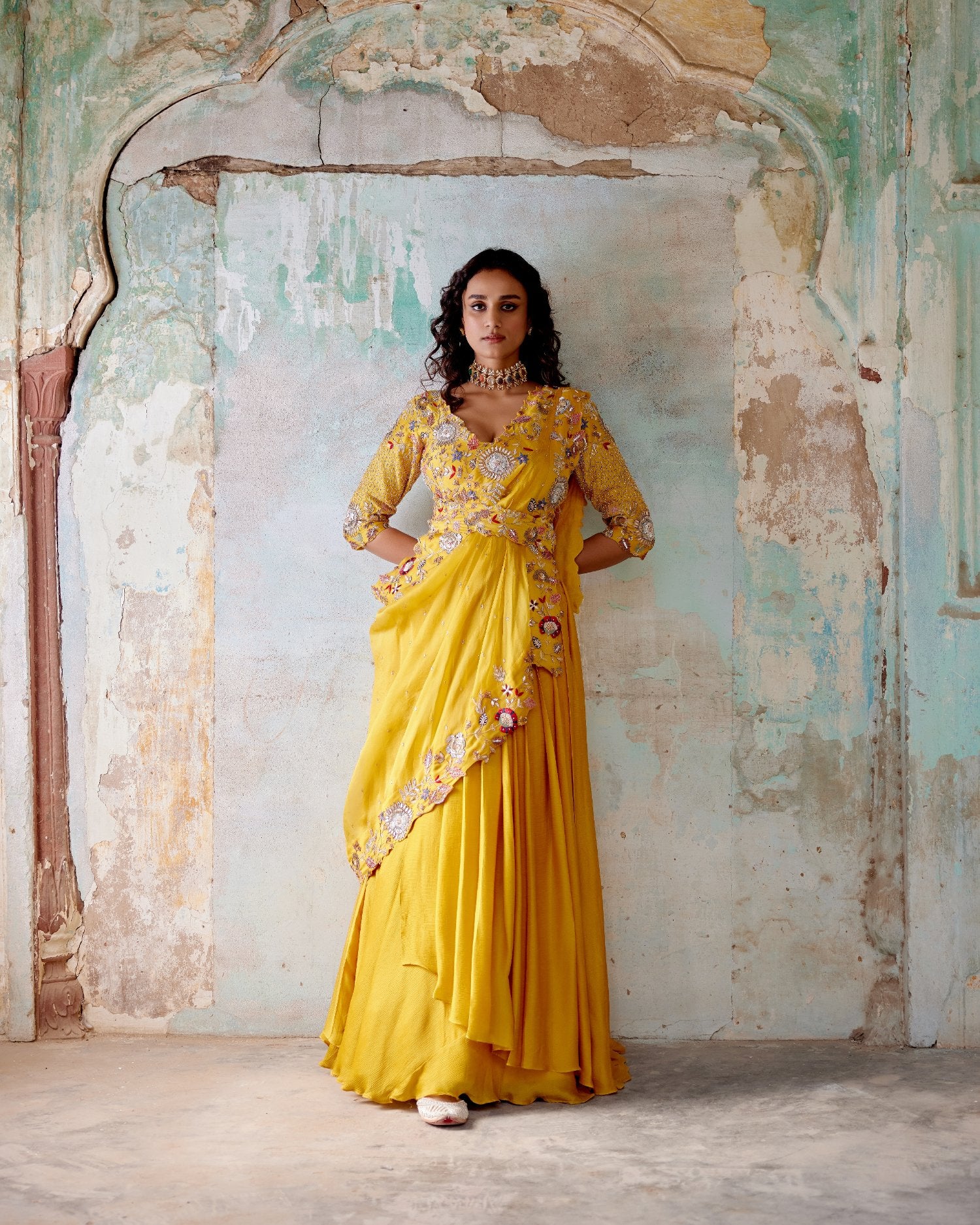 Signature Sash Drape Lehenga Set