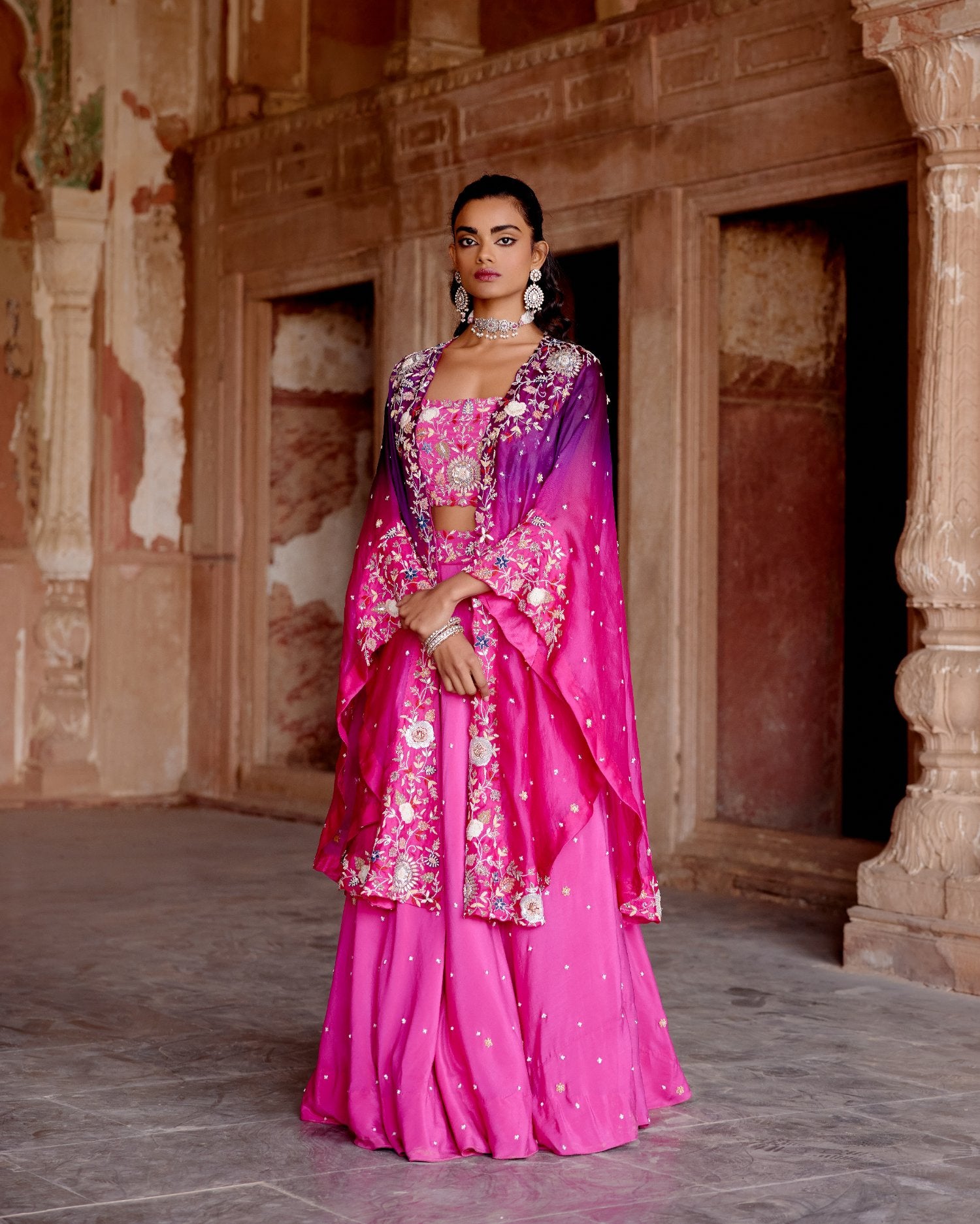Cape Set With Lehenga