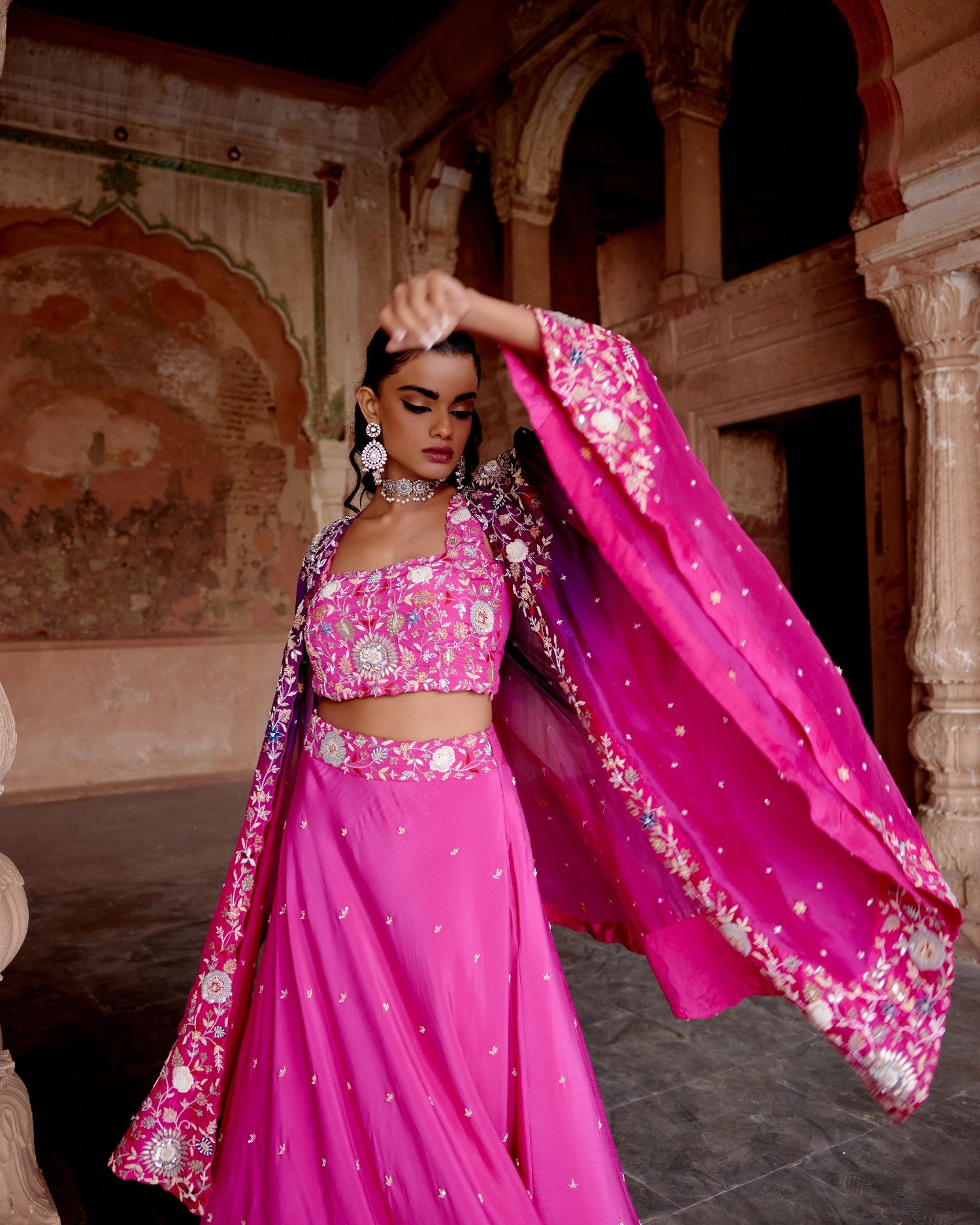 Cape Set With Lehenga