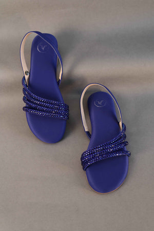 Blue Flats Blooming Sandal
