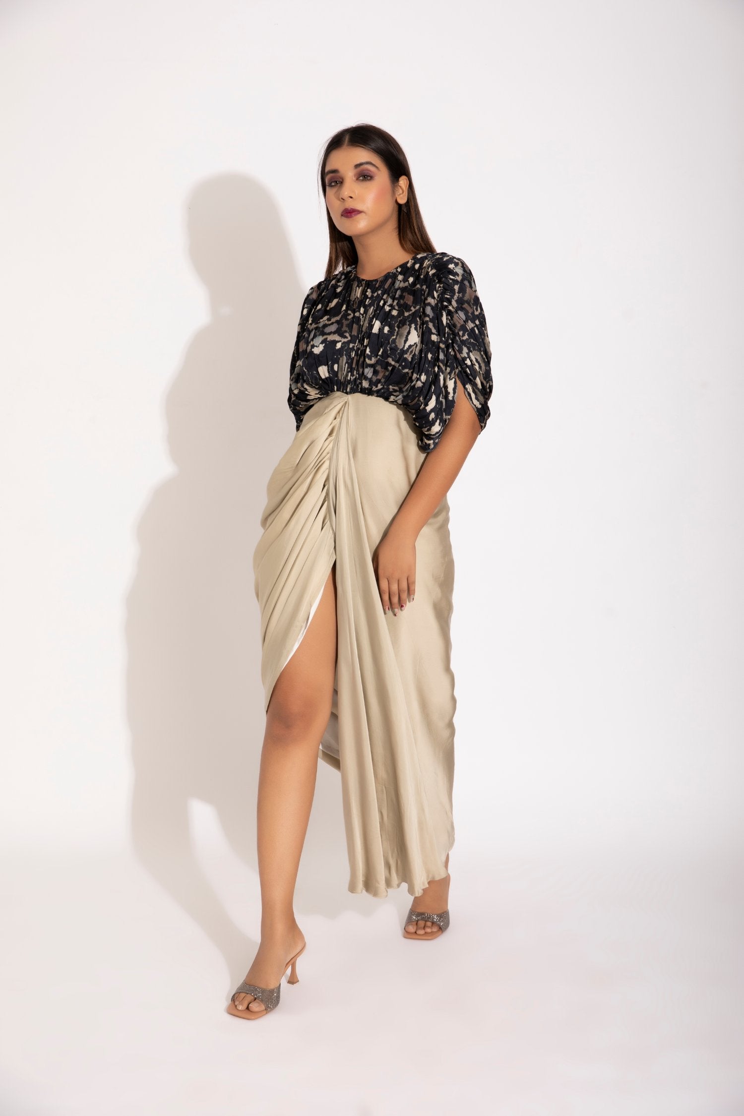 Hand Draped Khaftan Gown