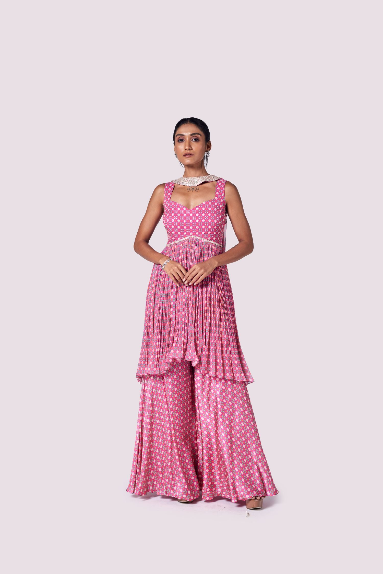 Peplum Sharara set