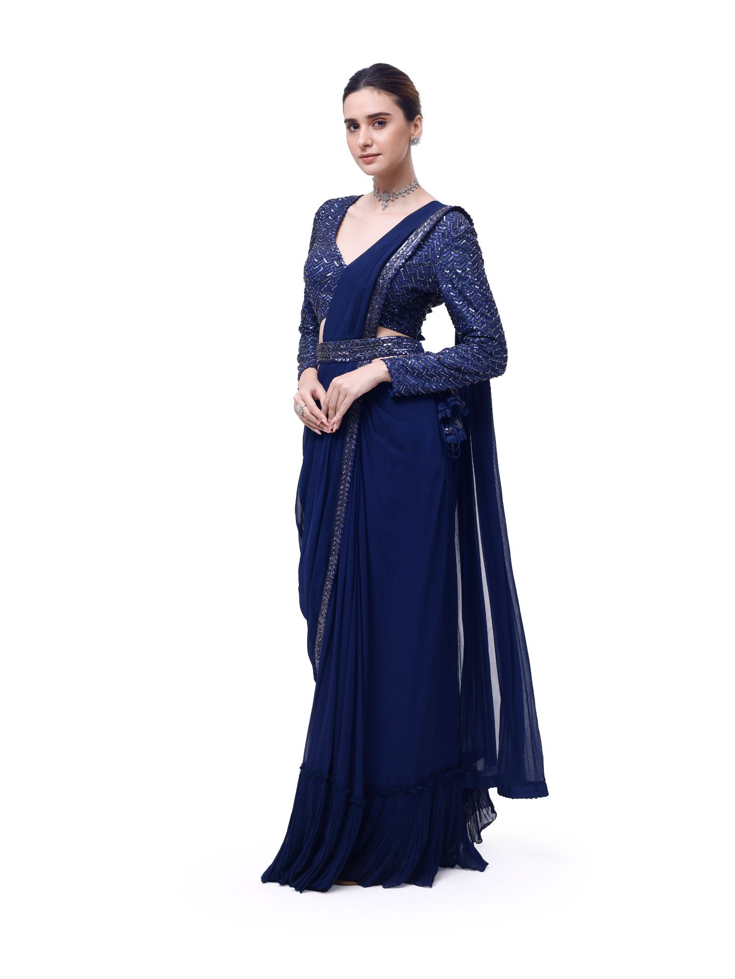 Embellished Drape Saree