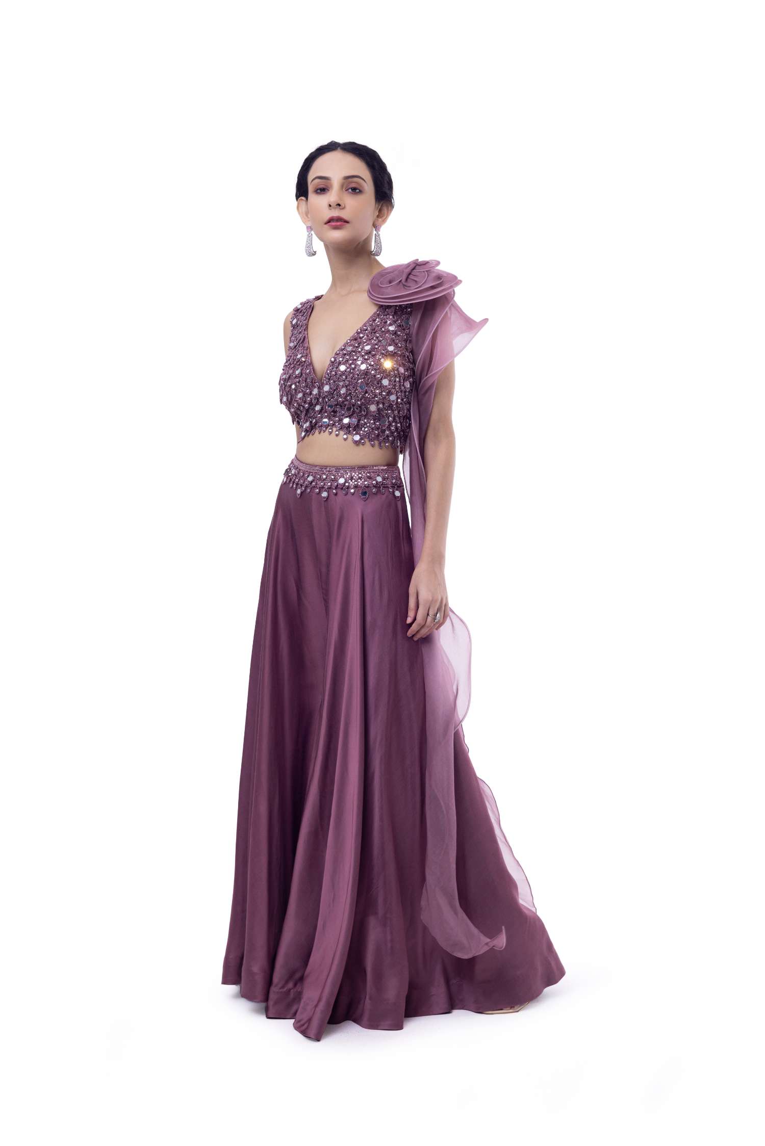 Crop Top And Flared Pant Co-Ord Set