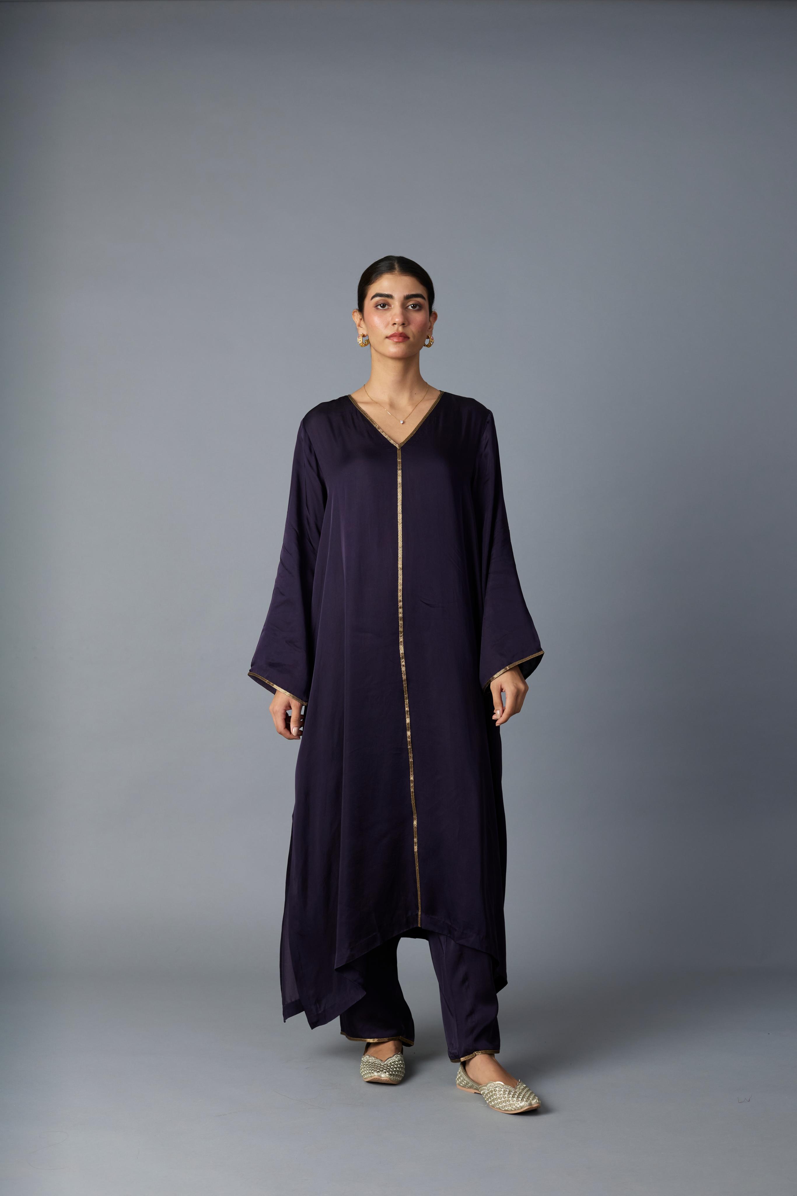 FIROZA KURTA SET - PURPLE