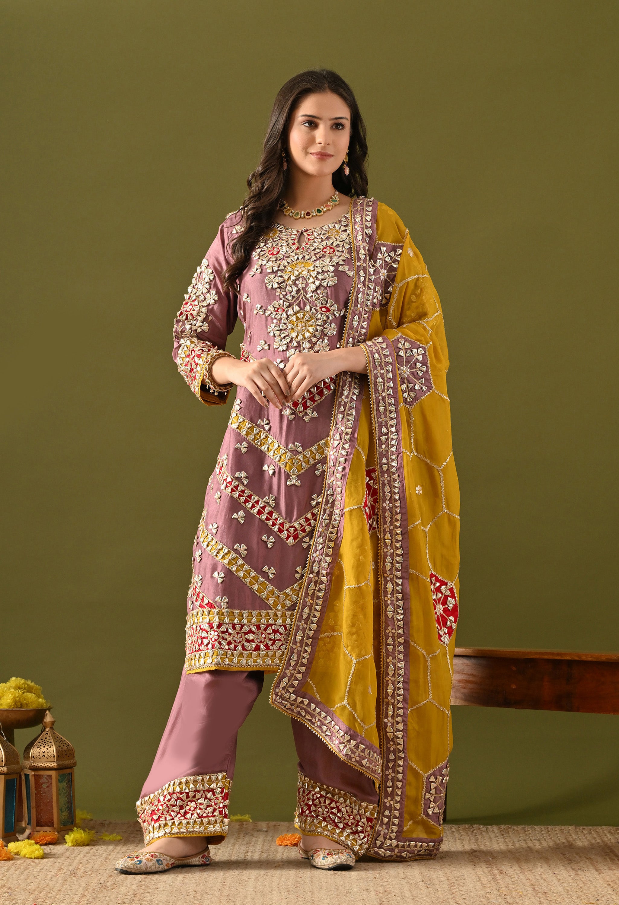 Purple Kurta Set
