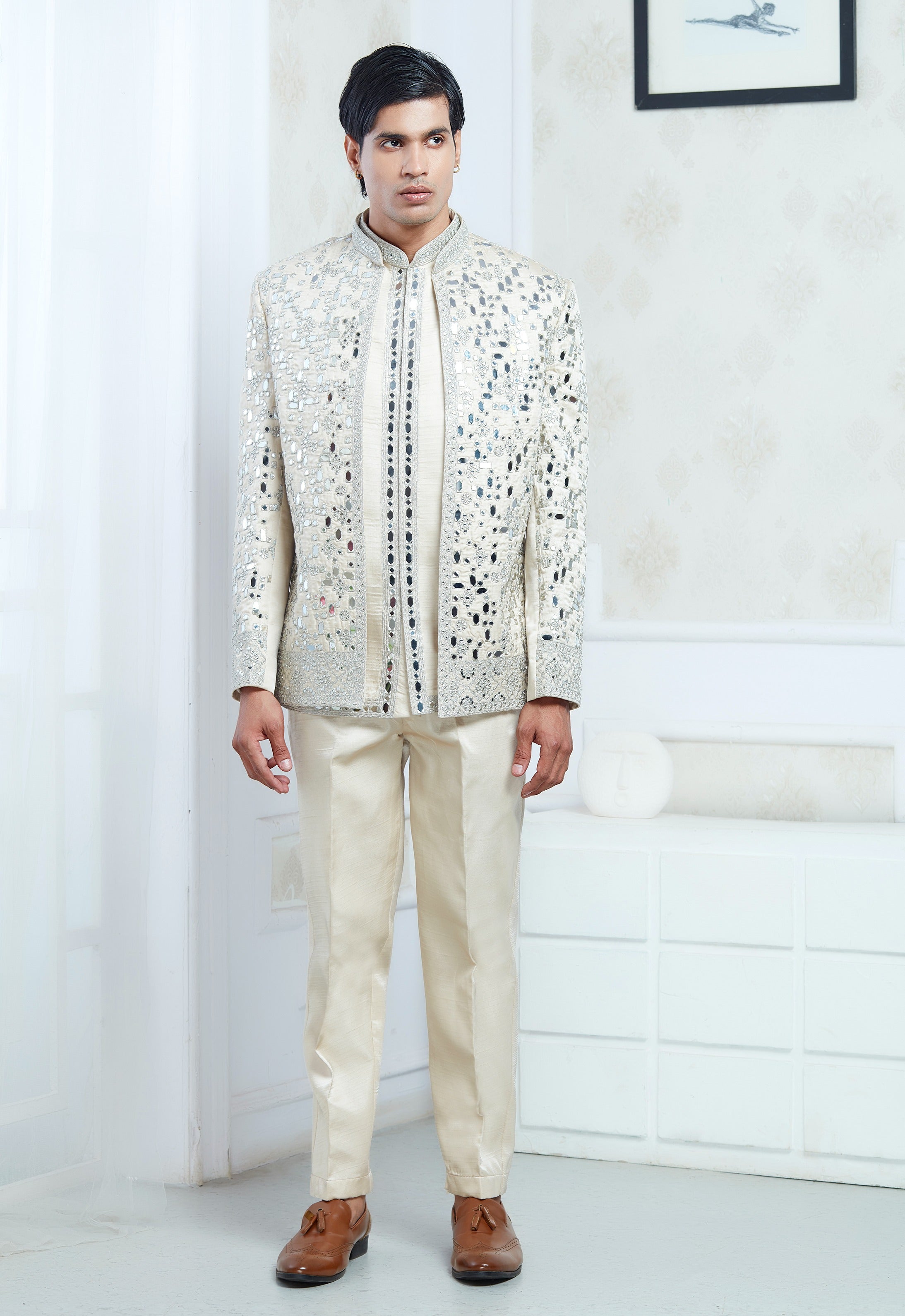 Mirror Work Indowestern Set