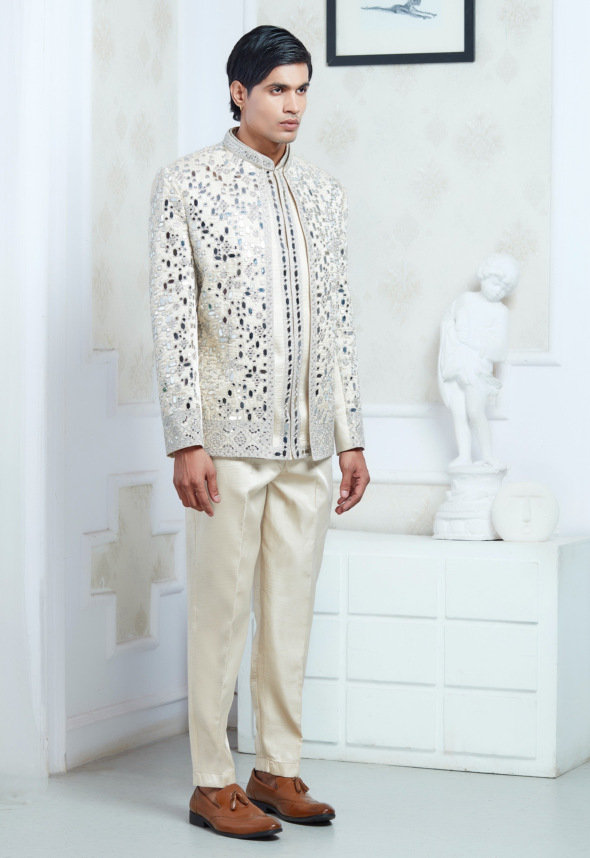 Mirror Work Indowestern Set