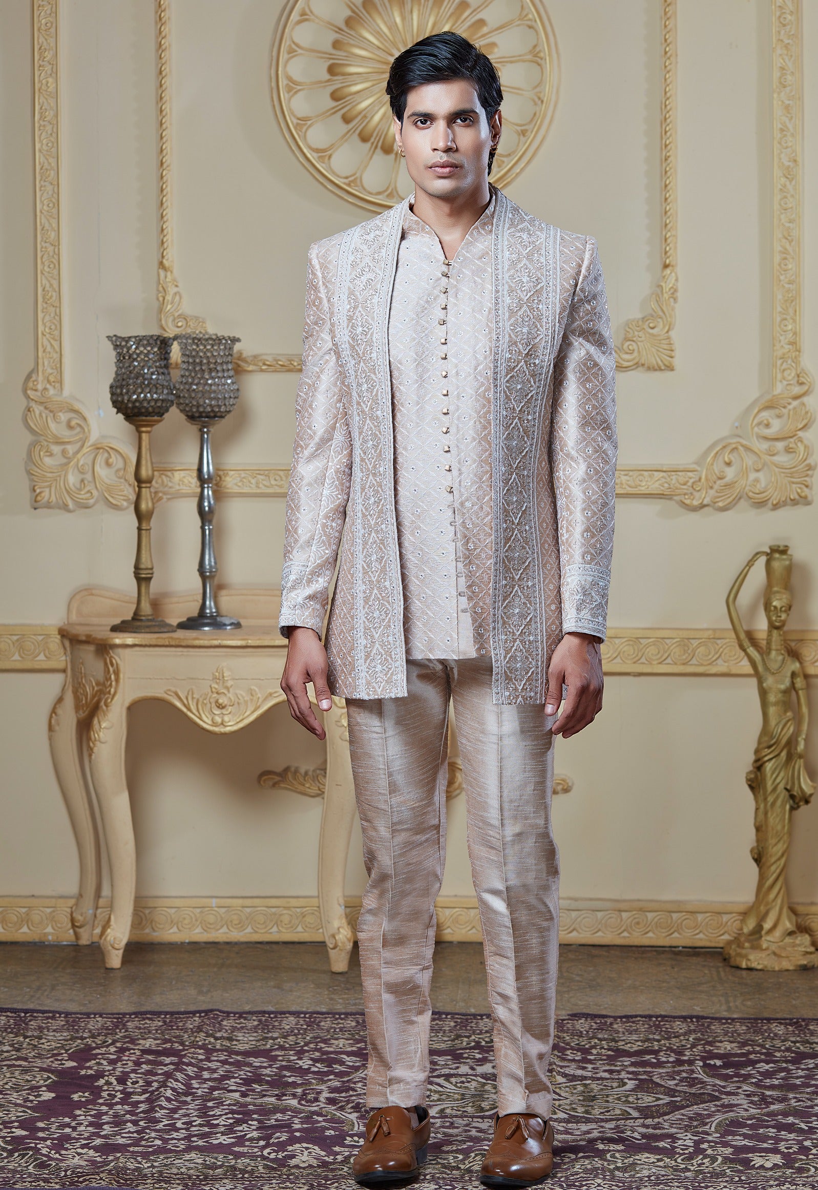 Rose Gold Indowestern Set