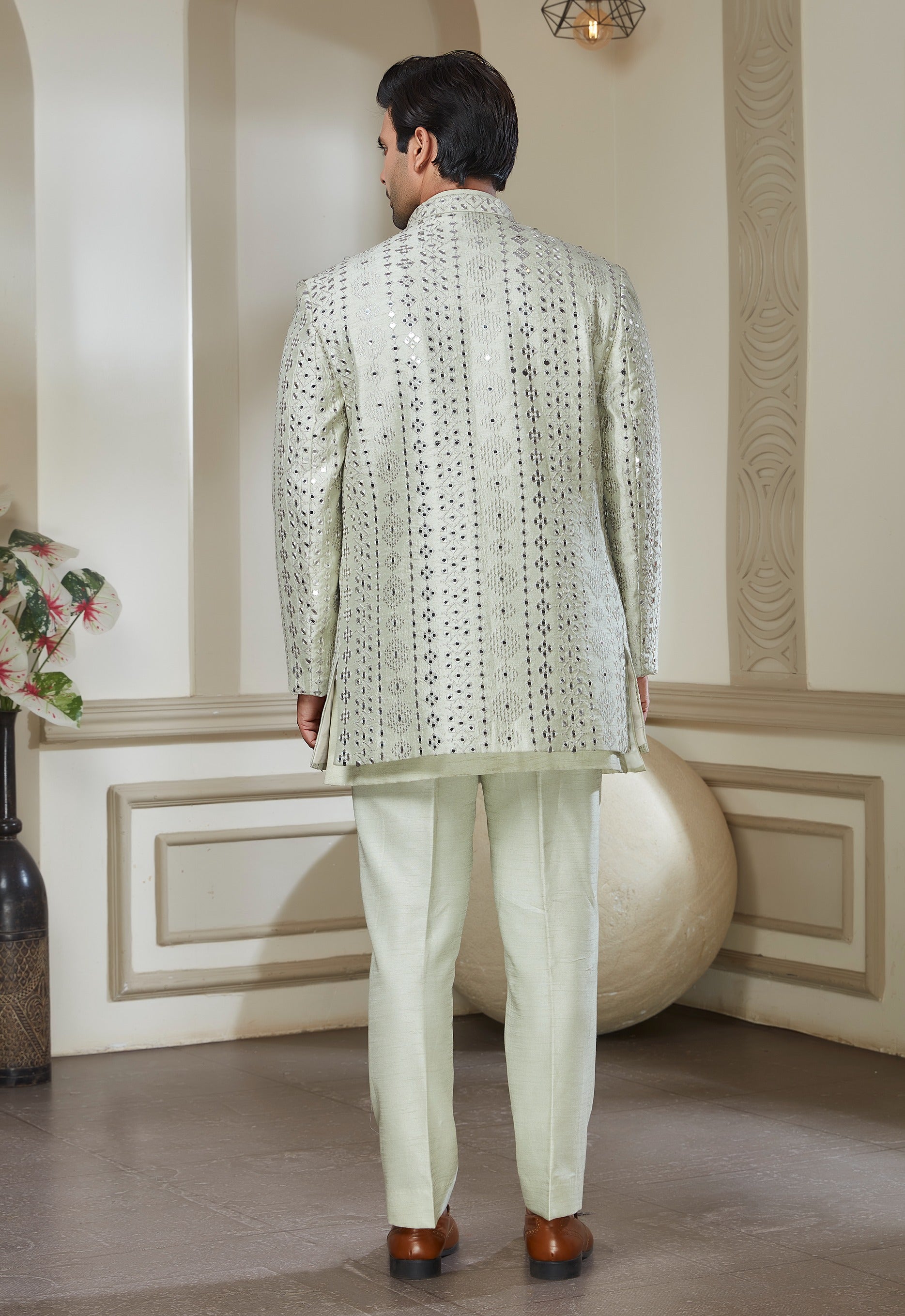 Light Green Indowestern Set