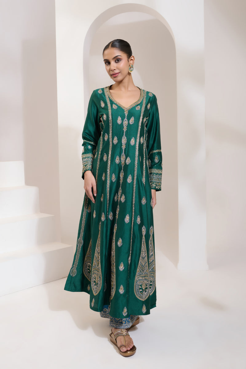 Afsana Anarkali Set – Green