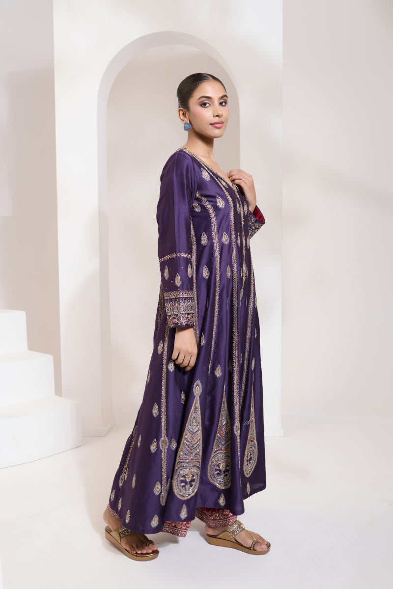 Afsana Anarkali Set –Purple