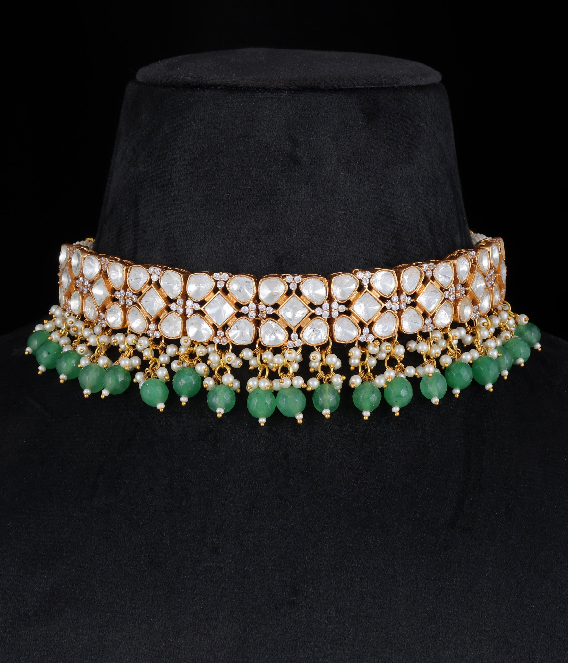 Gold finish Kundan Necklace set