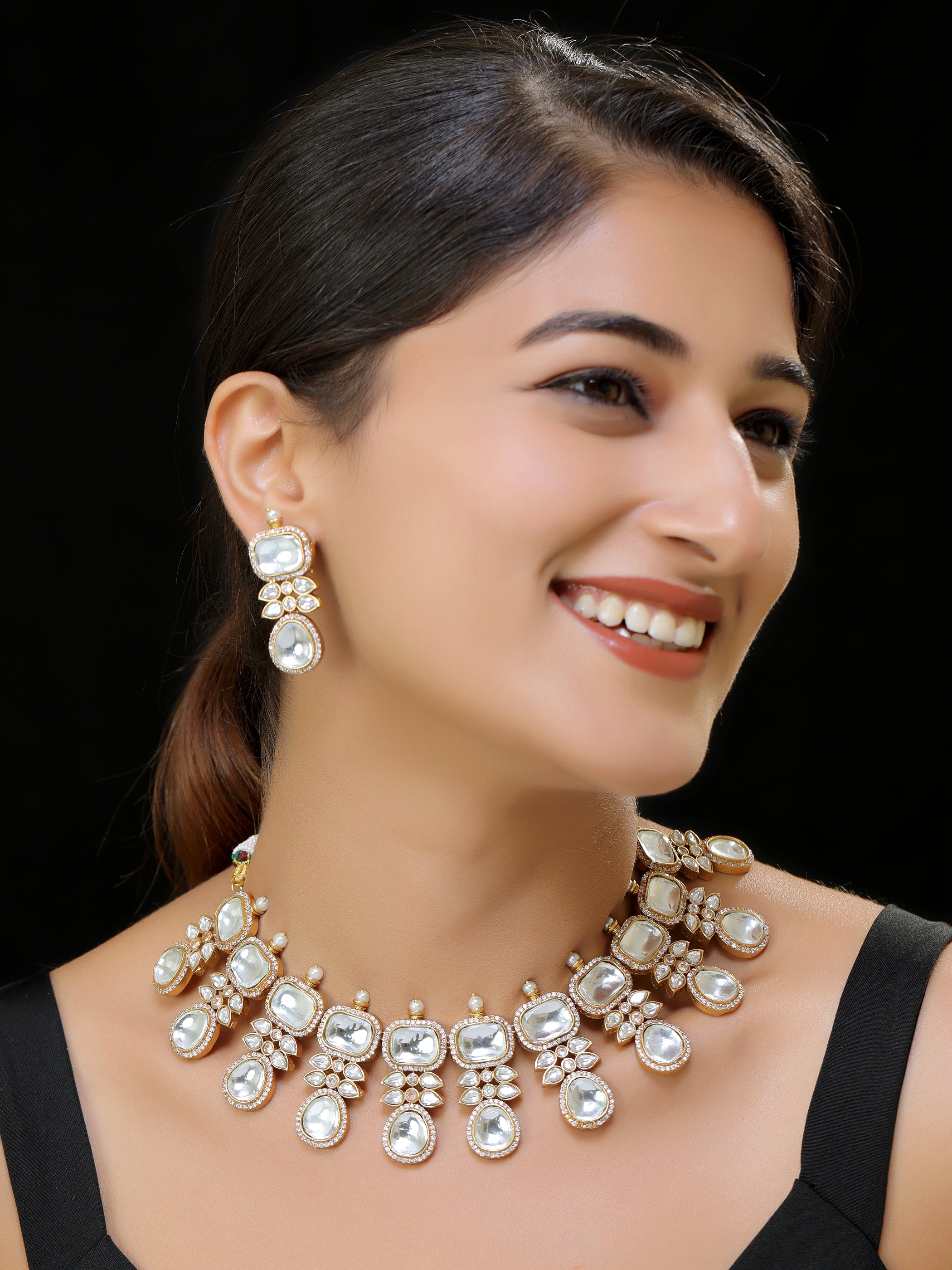 Faux Polki Necklace set