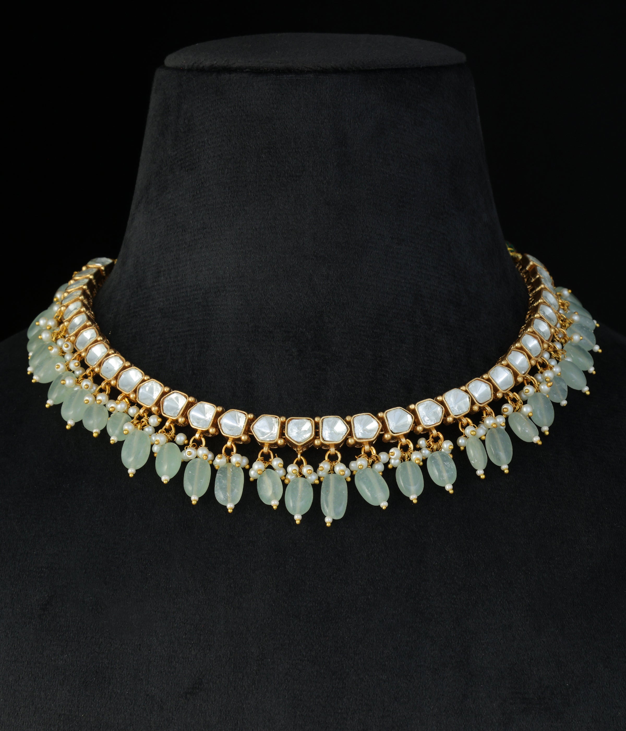 Gold finish Kundan Necklace set