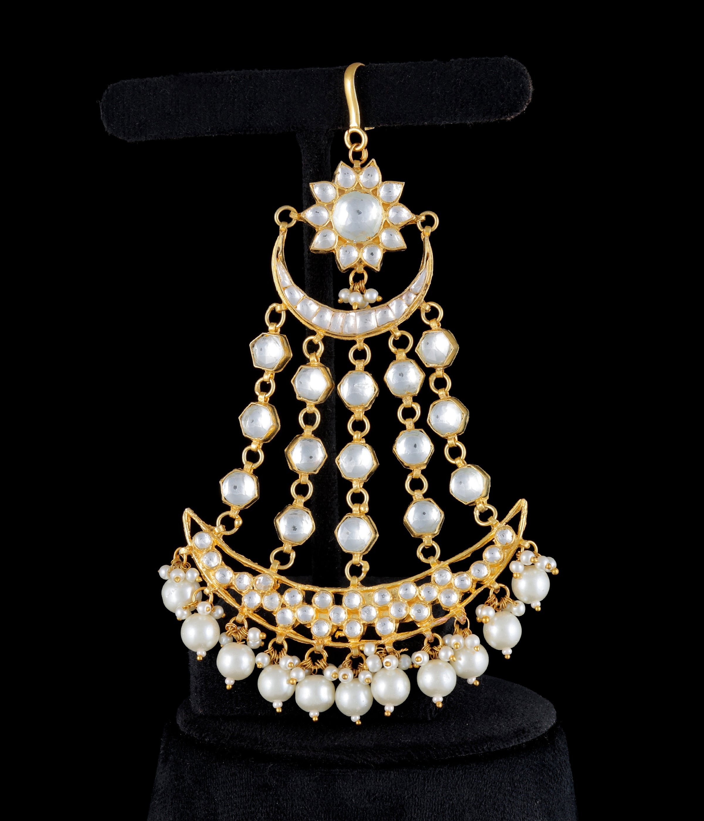 Gold finish kundan Side passa