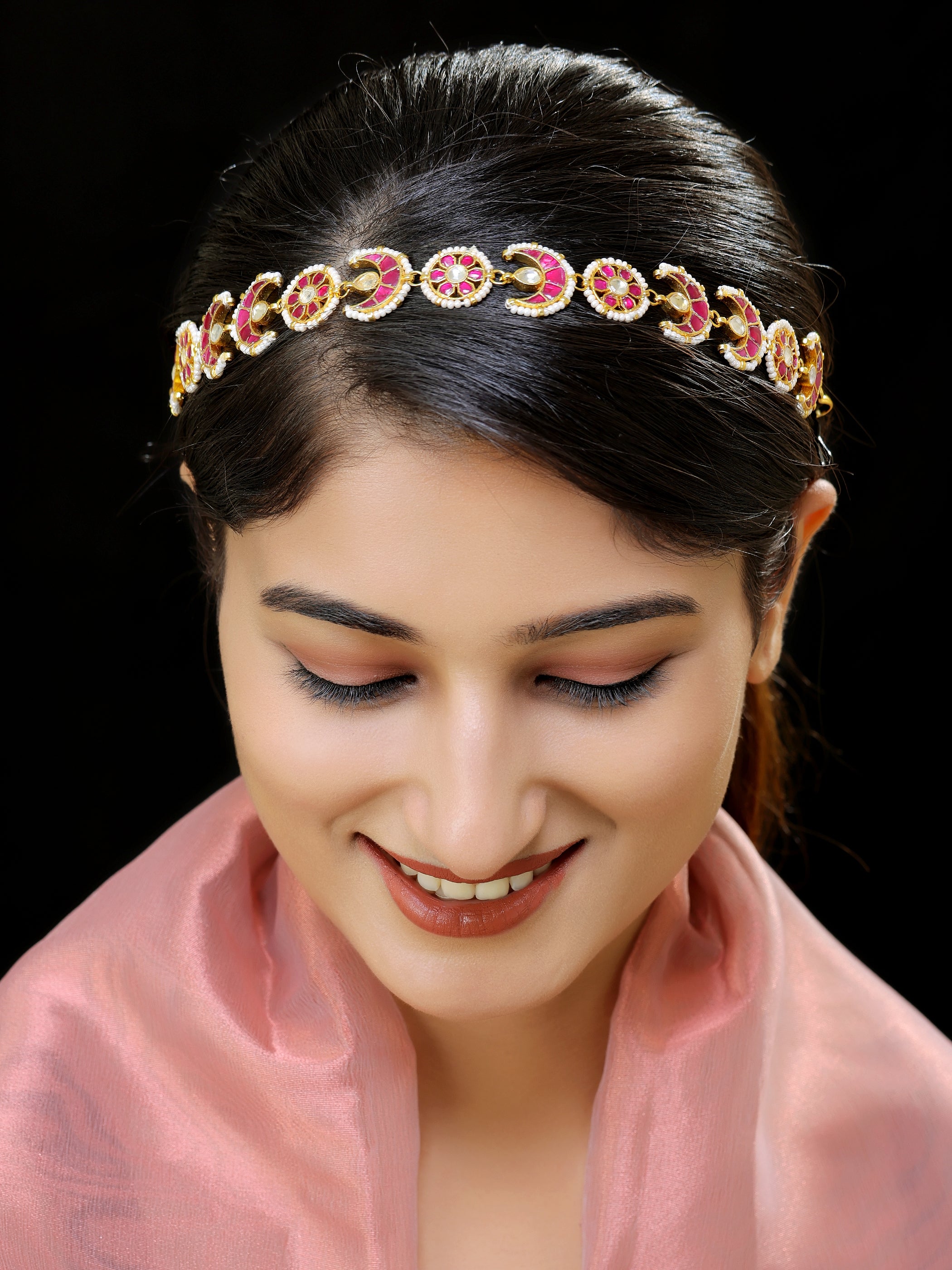 Gold finsh Kundan Sheeshphool/hairband