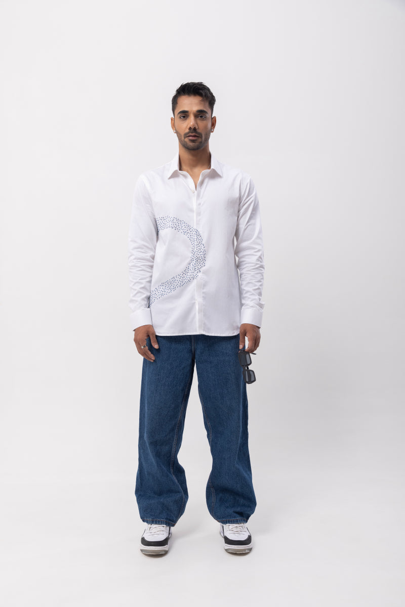 Cracker Burst - Hand Embroidered Designer Shirt
