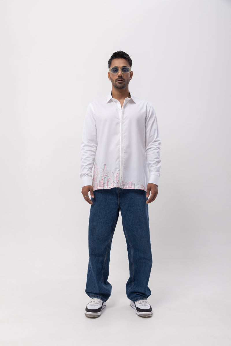 Computer - Hand Embroidered Designer Shirt