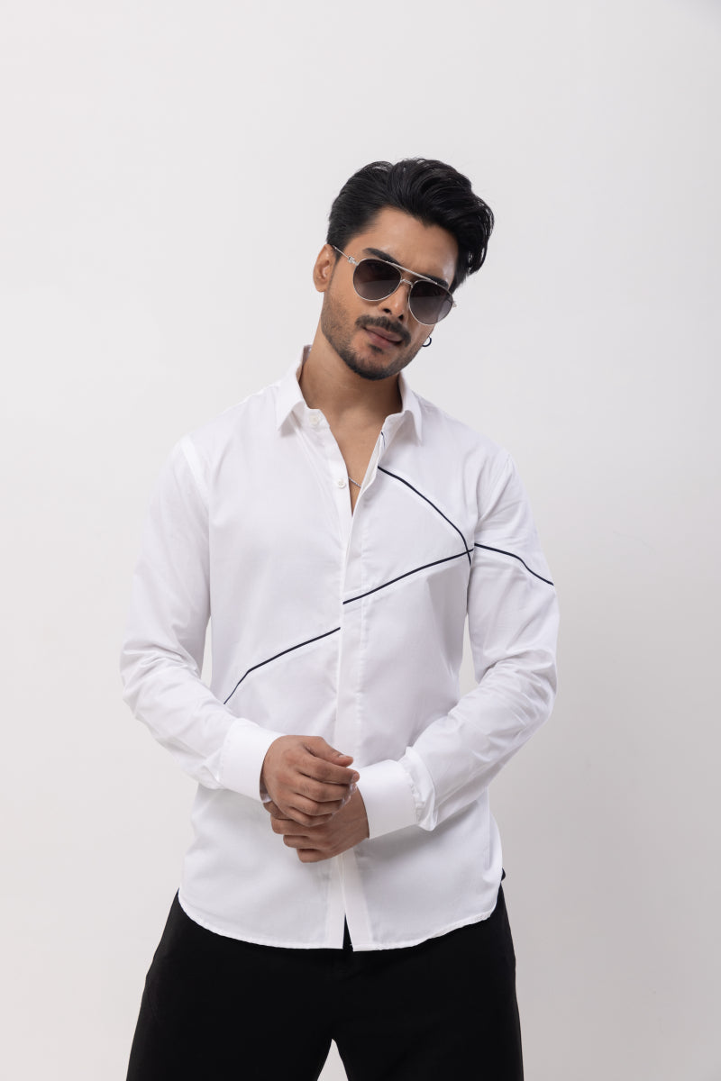 Cross Your Heart - Hand Embroidered Designer Shirt