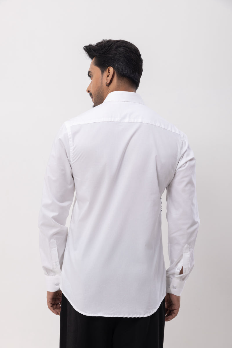 Abstract Dotted- Hand Embroidered Designer Shirt