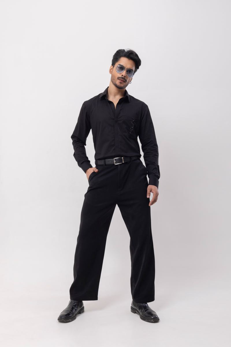 3 Snake - Hand Embroidered Designer Shirt