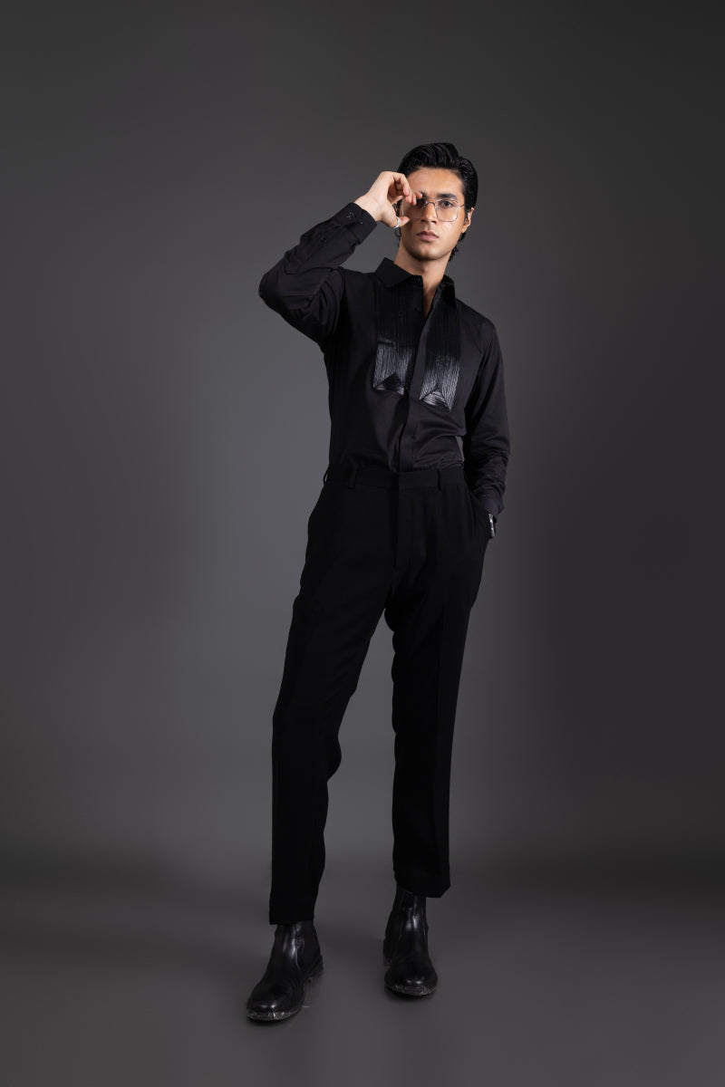 Leather - Hand Embroidered Designer Shirt