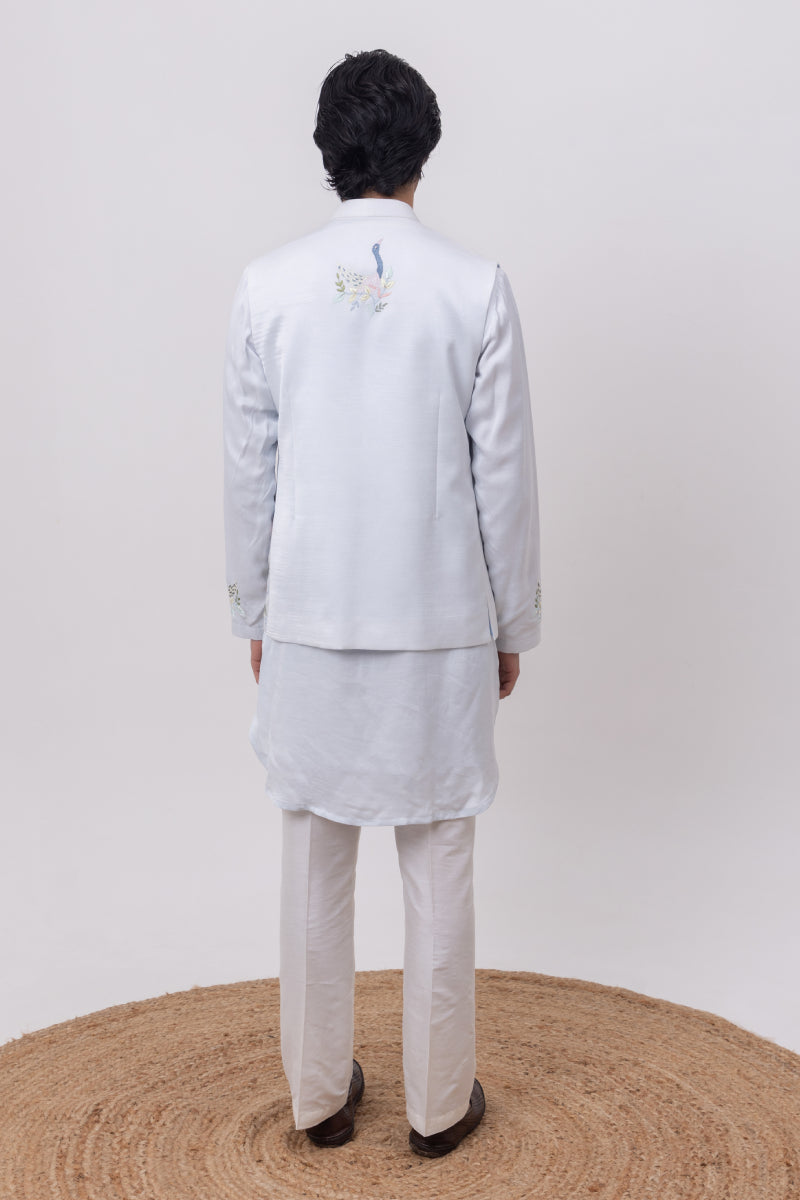 SWAN DESIGNER NEHRU JACKET / BUNDI WITH KURTA & PANT SET