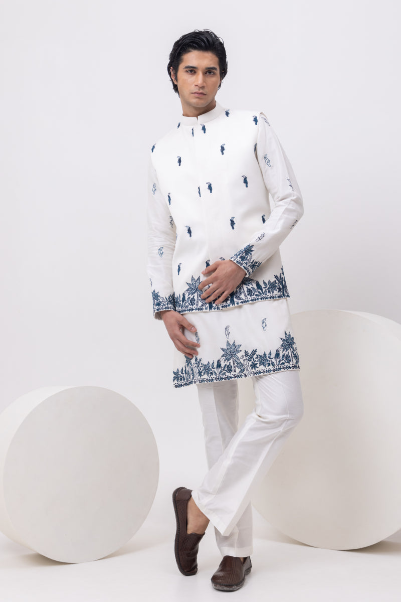 MACAW DESIGNER NEHRU JACKET WITH KURTA & PANT SET