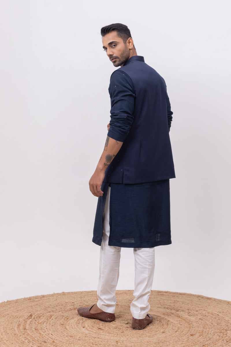 FIREFLY DESIGNER NEHRU JACKET / BUNDI WITH KURTA & PANT SET