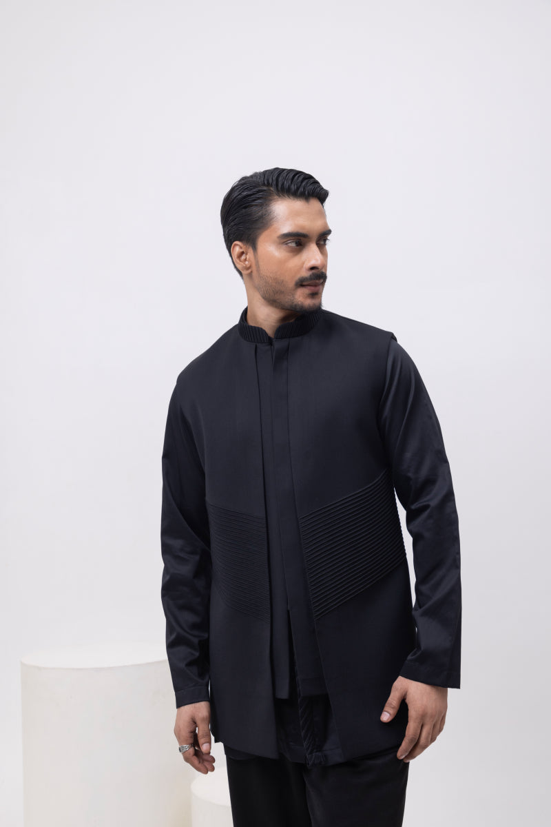 PINTUCK PANEL DESIGNER NEHRU JACKET/BUNDI