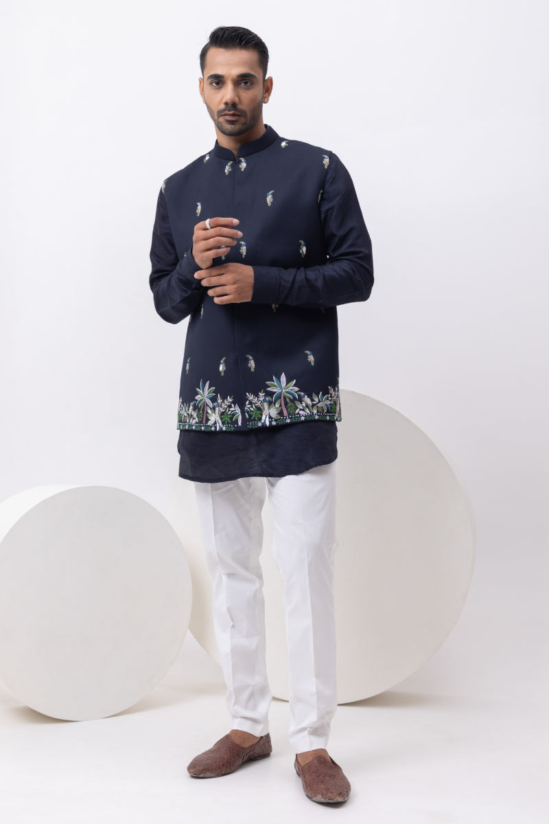 MACOW DESIGNER NEHRU JACKET WITH KURTA & PANT SET