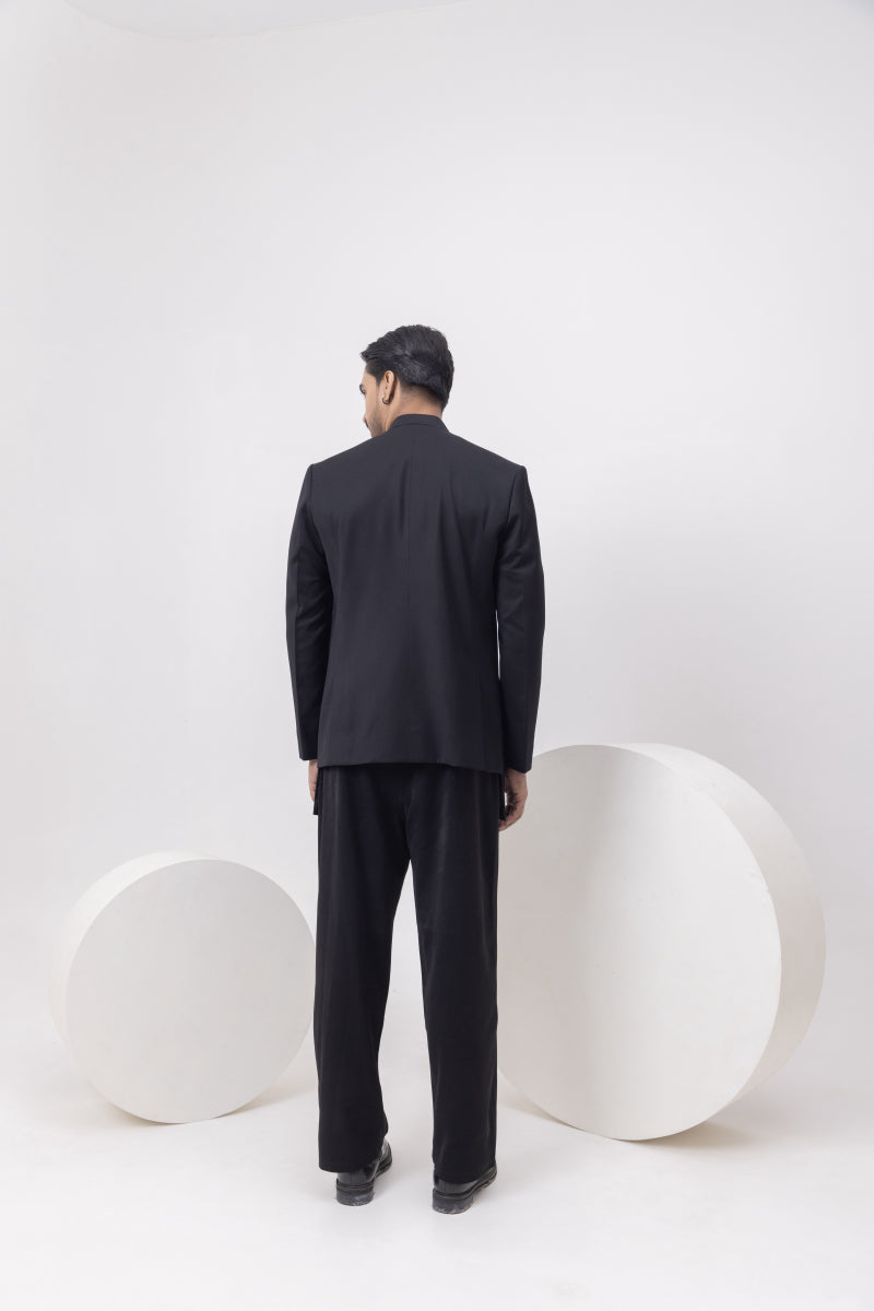 HEAVY PANEL PINTUCK BANDHGALA WITH TROUSERS