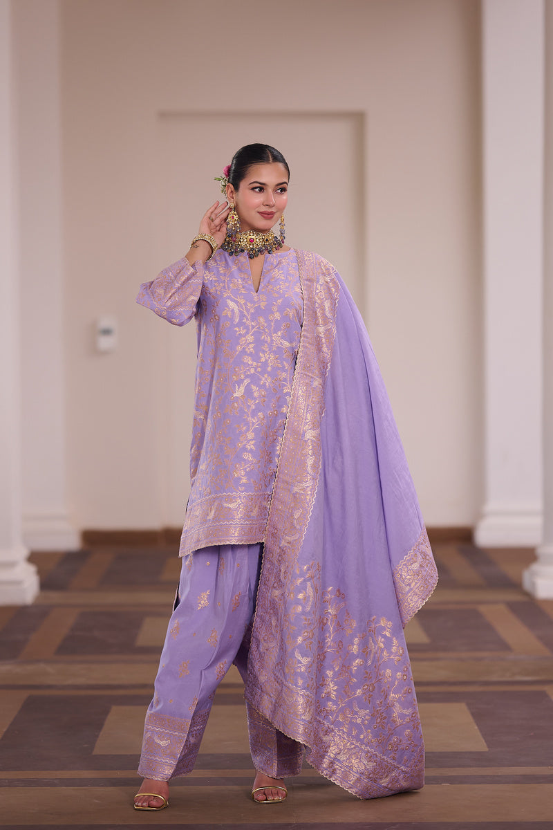 SAFAA ANJEER PAK KURTA SET