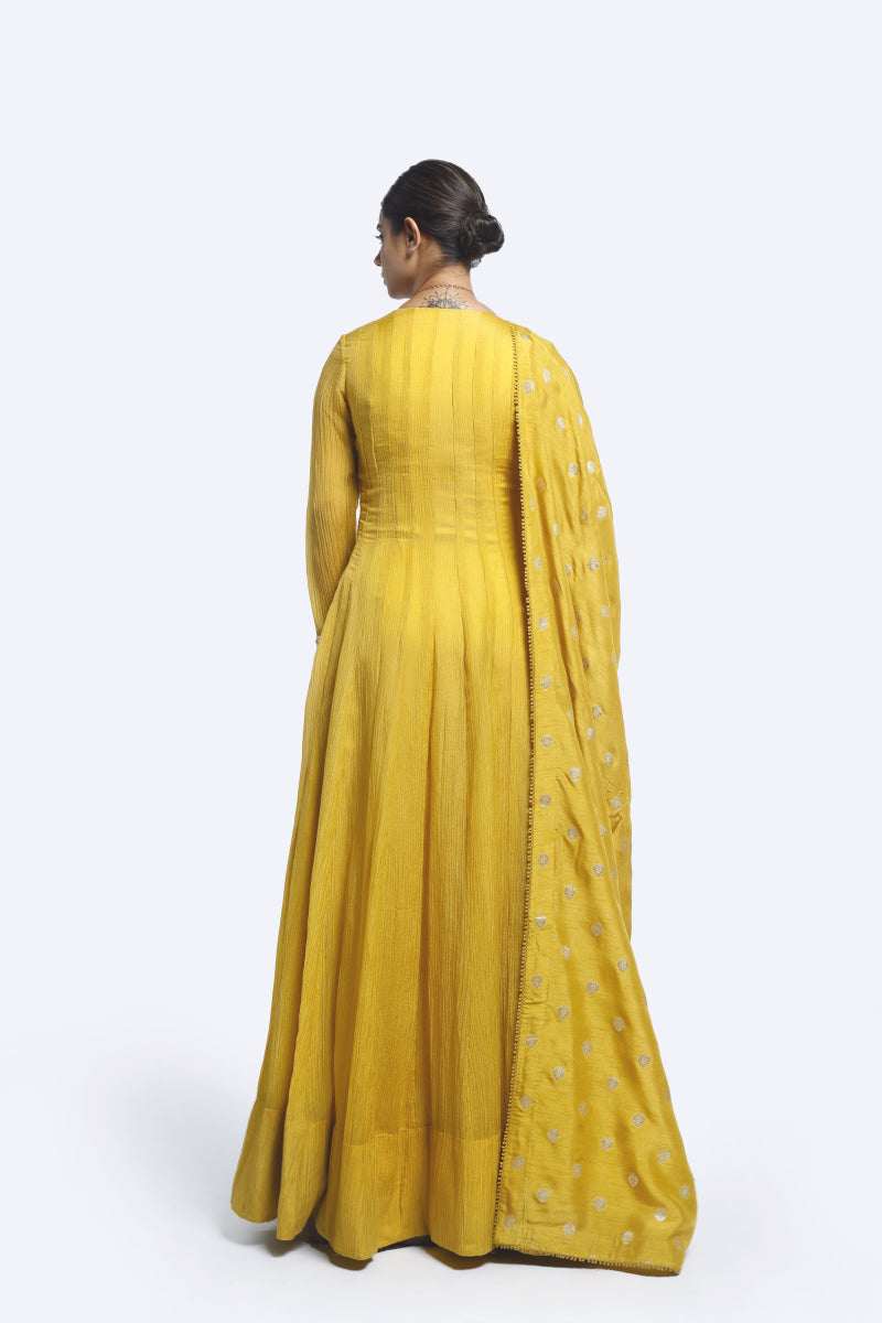 Floral Thread Embroidered Anarkali