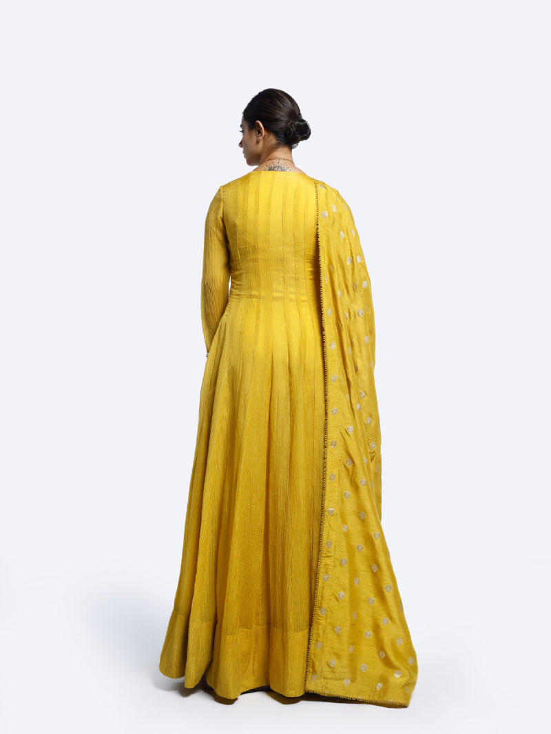 Floral Thread Embroidered Anarkali