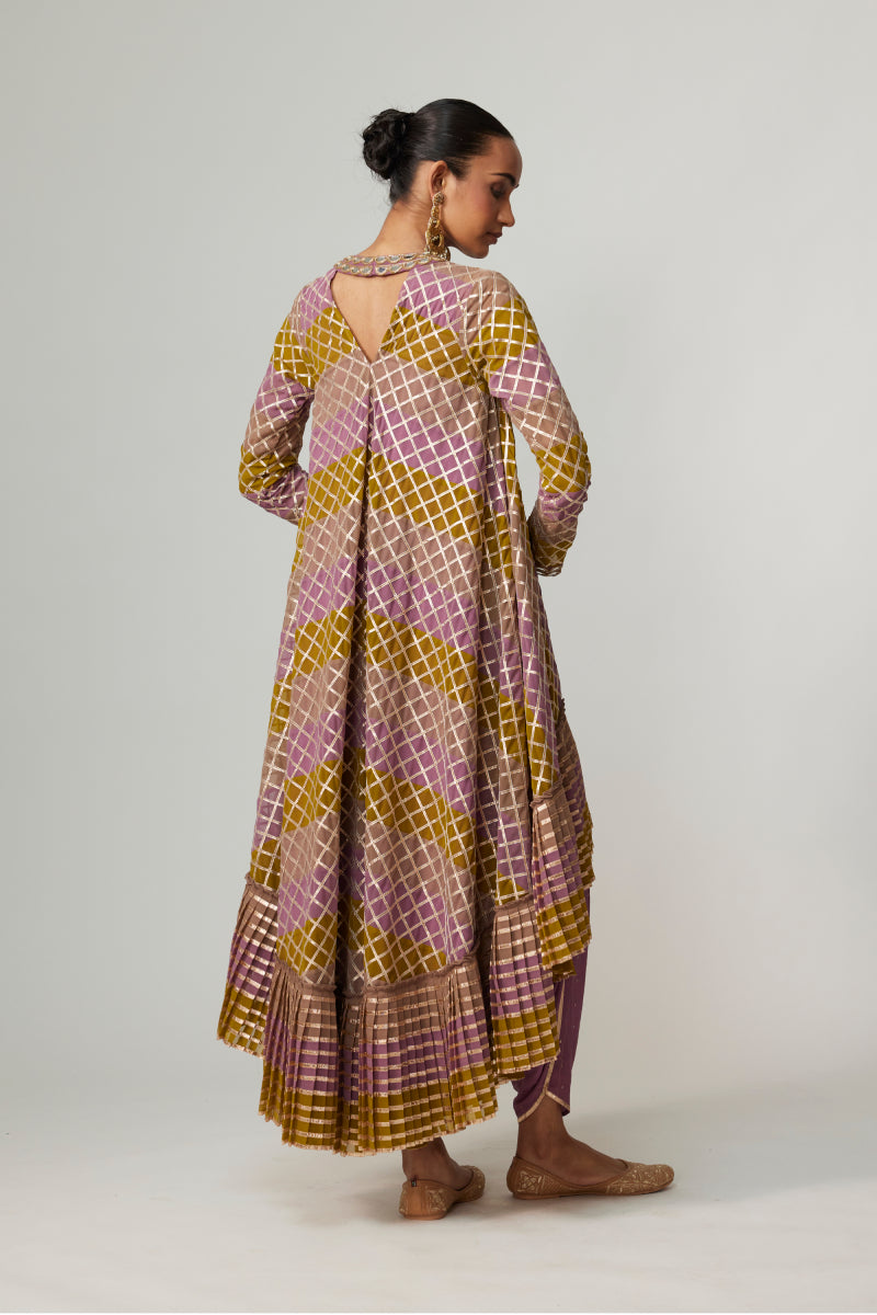 GREEN MULTICOLOR DHOTI KURTA WITH DUPATTA SET