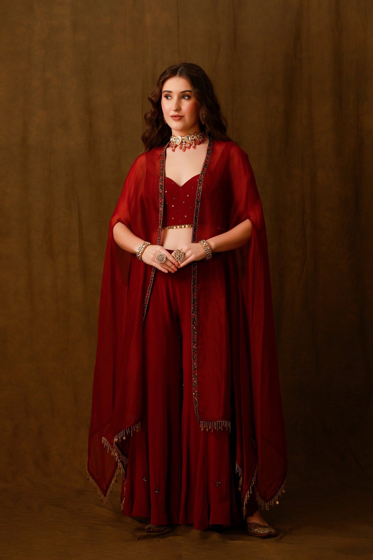 Sharara Cape Set