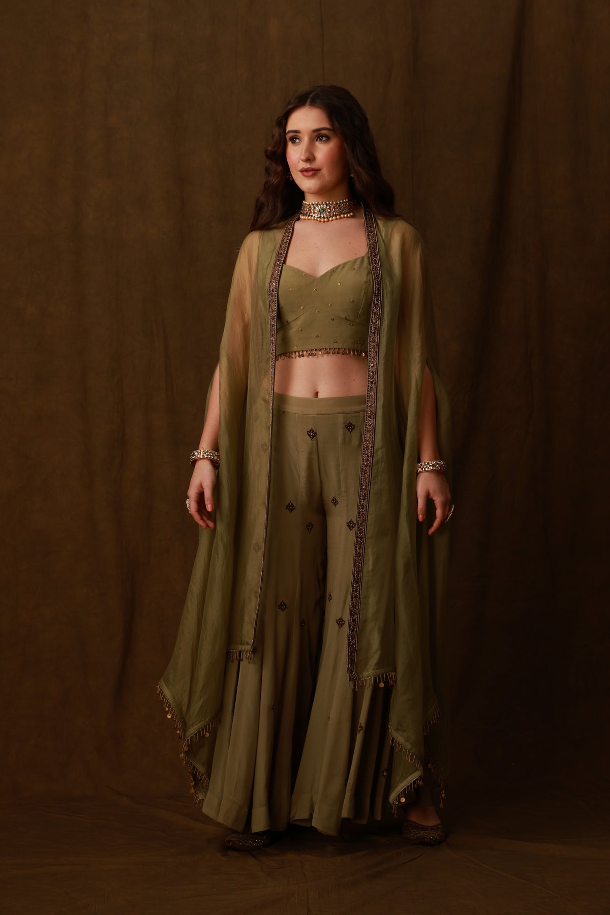 Sharara Cape Set