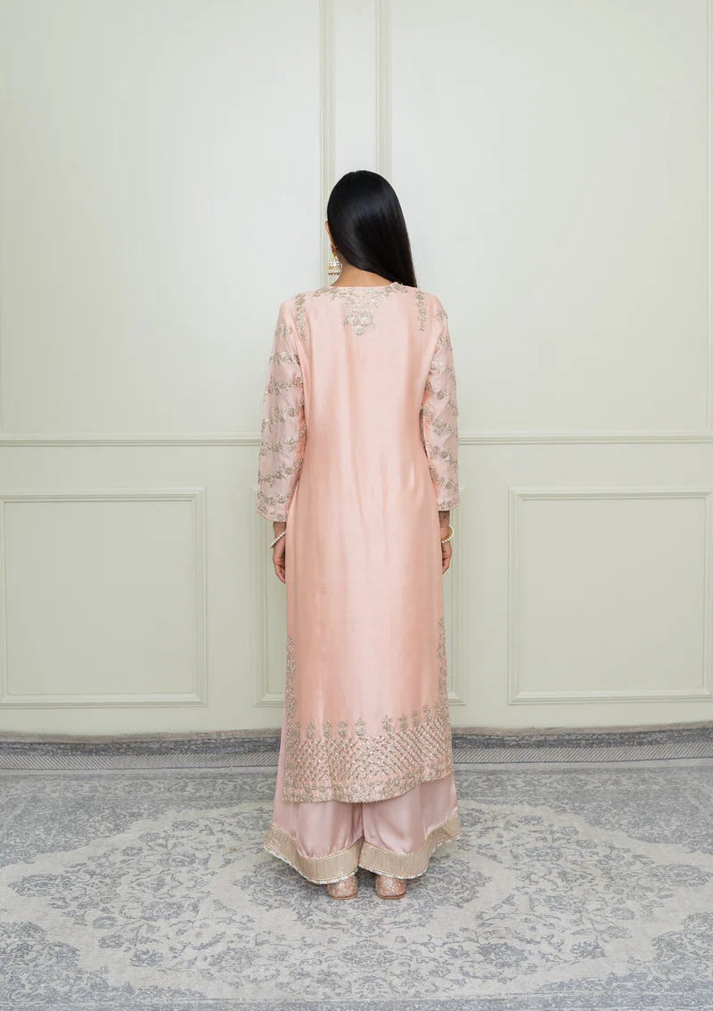 Aarvi-Long kurta with palazzo and dupatta